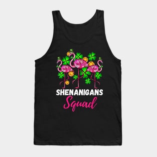 Shenanigan Squad Irish Flamingo St Patrick's Day Tank Top